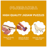 Wooden Puzzles for Adults, Snoozing Cat Wooden Jigsaw Puzzles for Adults, Library Kitten Wood Puzzles Adult, Unique Animal Shape, Gifts for Cat Lovers & Friends, Home Decor (XL -17.3 * 14in -450 pcs) Pijesaksa