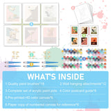 6 Pack Paint by Numbers Kit for Adults Beginners - 8x10 Inch Cocktail Adult Paint by Number Kits on Canvas, Cocktail DIY Acrylic Oil Number Painting Kits for Adults, Perfect for Gift Home Decor Offito