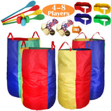 CWLAKON Outdoor Games, Potato Sack Race Bags for Kids Adults, Egg Spoon Relay Race, 3 Legged Race Bands, Birthday Party, Field Day Family Reunion Carnival Outside Yard Lawn Easter Fall Festival Games CWLAKON