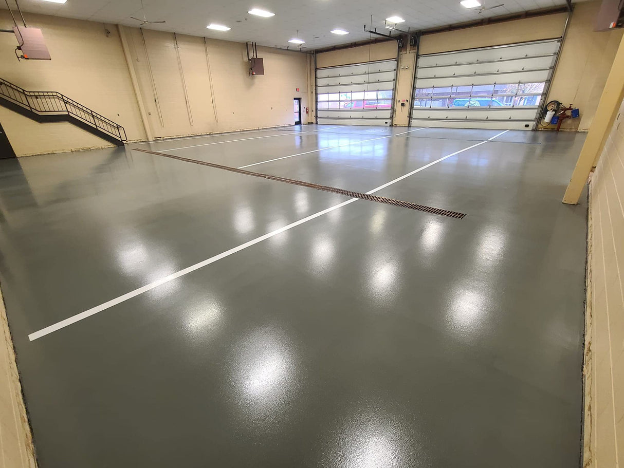 Bulletproof Resins: Single Shot |100% Solids Epoxy Resin Kit (3 Gallons) Solvent-Less, Two Component Gloss Coat Finish- Low VOC! Industrial Use, Garages, Floors & More! (Gray - 3 Gall) BallistiX
