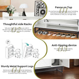 TIMSATIO Shoe Storage Cabinet with 2 Flip Drawers for Entryway, 4-Tiers Slim Freestanding Shoes Boots Rack Cabinet Organizer, Narrow Farmhouse Hidden Shoe Cabinet for Foyer (White) TIMSATIO