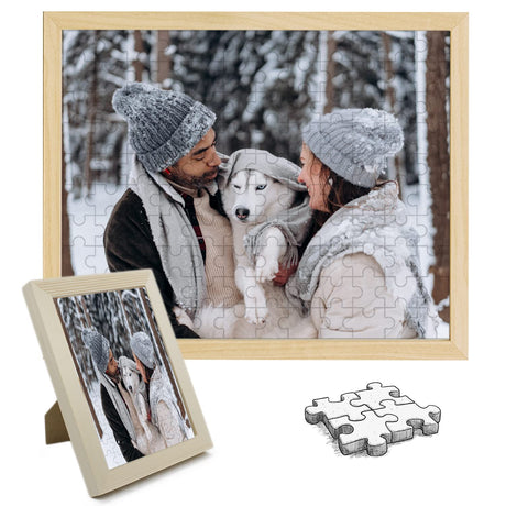 Personalized Picture Frame Puzzles Custom Photo Jigsaw Puzzle 35/70/120/200/300/500/1000 Pieces WERWAES
