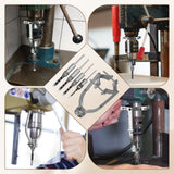 Square Hole Drill Bit Adapter and 4 pcs Square Hole Drill Bits, Easy Installation and Disassembly Mortising Attachment for Drill Press, Mortise Machine, Power Tool Accessory for Drill Machines Yuqutum