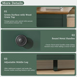 Tradare Dresser for Bedoom, Modern Chest of Drawers, Wood 9 Drawer Dresser with Metal Handles, Storage Organizer Wide Dressers for Living Room, Hallway, Entryway, Green Tradare