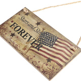 BinaryABC 4th of July Wooden Sign Plaque Door Wall Hanging Decorations, Fourth of July Independence Day Memorial Day Party Decorations BinaryABC