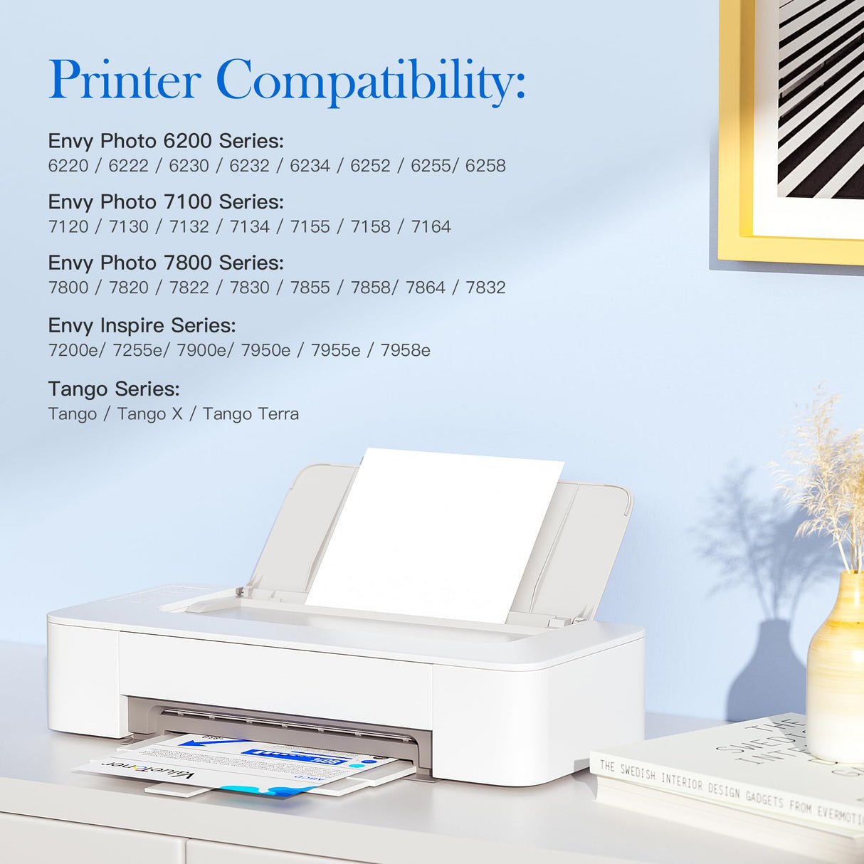 Valuetoner Remanufactured Ink Cartridge Replacement for HP 64XL Ink Cartridge Combo Pack 64 XL for Envy Photo 7855 7858 7800 7100 7155 6255 7164 Inspire 7255e 7955e 7958e 7900e Tango (Black, Color) Valuetoner