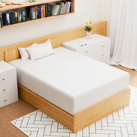 NChanmar 14 Inch Full Gel Memory Foam Mattress Pressure Relieving, Cooling Gel Foam, CertiPUR-US Certified, Bed-in-a-Box, White NChanmar