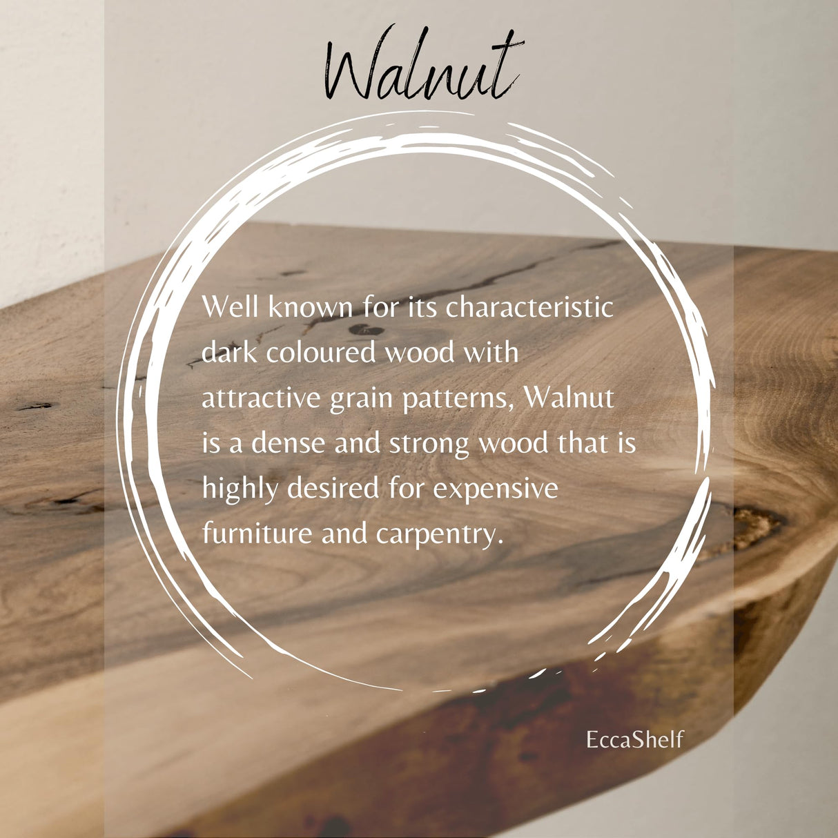 Ecca Shelf - Floating Walnut Fireplace Mantle, Live Edge Wood Mantel Shelf, Floating Fireplace Shelf, Rustic Mantelpiece, Rustic Mantel Shelf (60'' x 8'') Ahşap Habitat