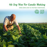 Soy Wax Candle Making Kit with Digital Wax Melter, Natural 4lb Soyawax for Candle Makingt to Make Your Own Candles Handnatur