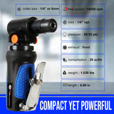 Air Grinder with Spindle Lock - 1/4" High Speed 18,000 RPM, Front Exhaust, Pneumatic Die Grinder for Automotive Detailing, Grinding, Deburring, and Polishing (LE-G1343L) Power Grinders LE LEMATEC