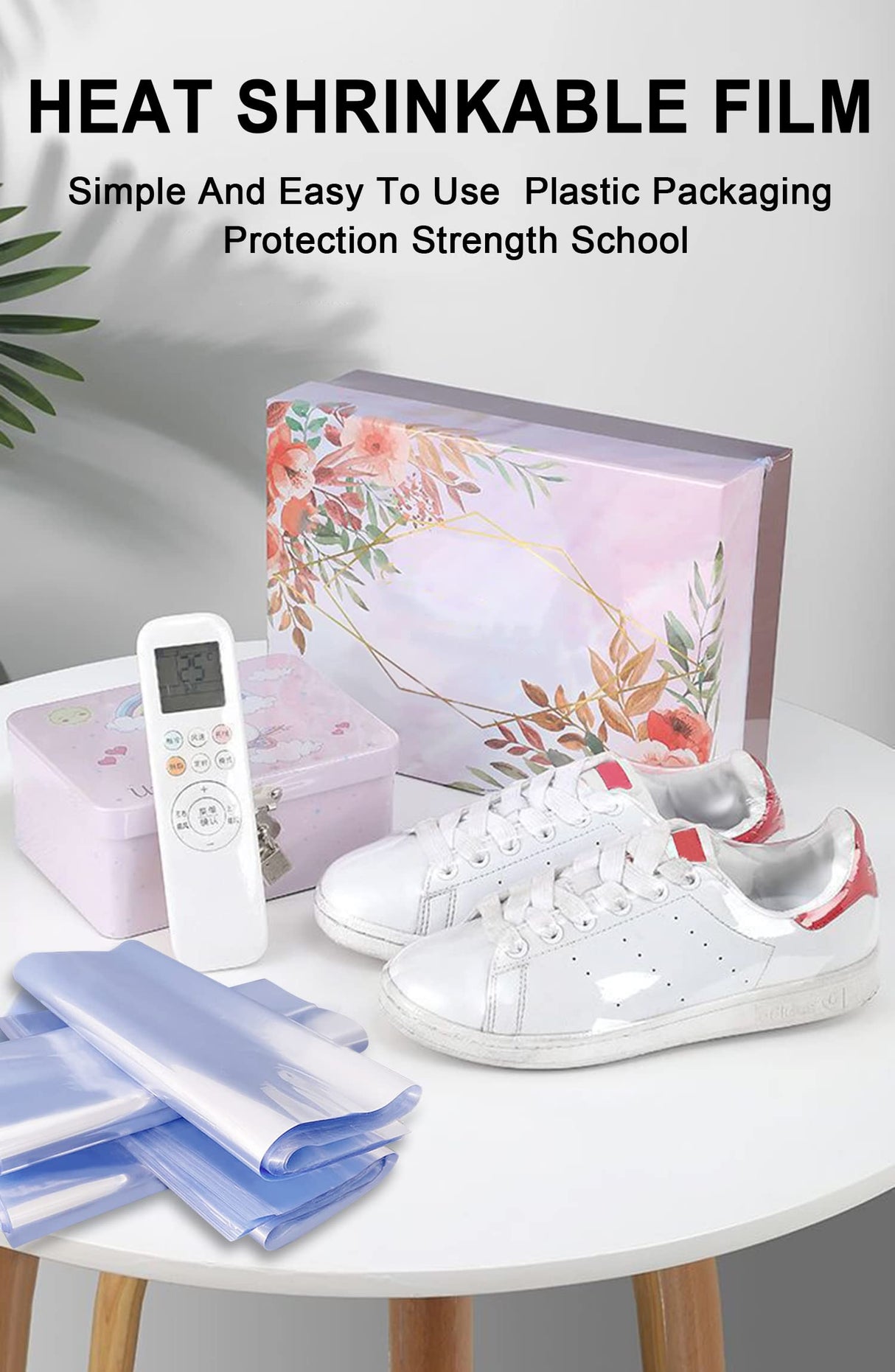 Heat Shrink Bag-Hoatai 12x18"Professional Grade Heat Shrink Wrap is Used to Store Wrap Embellished Items for Longer Life - Industrial Grade Shrink Wrap Bags Transparent and Odorless(100 Pcs) Hoatai