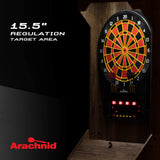 Arachnid E650 Free Standing Dartboard Cabinet Set, Rustic (E650FSRT-BK2) Arachnid