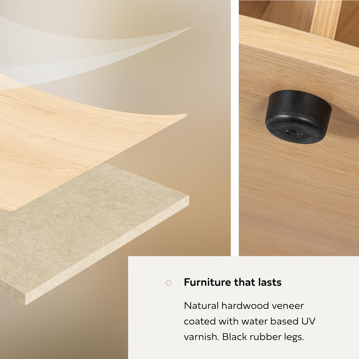 WERMO 35'' Round Coffee Table with Storage and Shelves - Round Center Table for Living Room and Office. Wood Mid Century Modern Coffee Tables for Living Room (Oak) WERMO