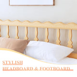 ZIYOO Solid Bamboo Wood Full Size Bed Frame with Headboard, 14 inch Platform Bed Frames Full No Box Spring Needed with Steel Slats, Sturdy and Stable, Easy Assembly, Noise Free ZIYOO