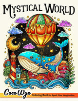 Mystical World: Adult Coloring Book Featuring Fantasy Creatures, Fairies, Landscapes, Mushrooms,... and More for Stress Relief and Relaxation WoodArtSupply