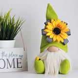 GDYYEZI Sunflower Garden Gnome, Sunflower Spring Gnome Mantel Display,Handmade Gnome Faceless Plush Doll, Farmhouse Tiered Tray Rustic Sca GDYYEZI
