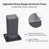 PURPLE LEAF Louvered Pergola 12' x 14' Outdoor Aluminum Pergola with Hidden Drainage System and White Adjustable Sun Shade Roof Patio Hardtop Large Pergolas for Patio Dining Backyard Deck PURPLE LEAF