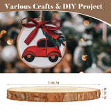 Sukh 20PCS Christmas Natural Wood Slices - Unfinished Wood Slices 2.7-3.1 Inches Wood Circles Predrilled with Hole Wood Circles Kit Wood Discs for DIY Christmas Ornaments,Arts,Crafts Sukh
