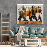 MOMDEDP Forest Bear Diamond Art Kits for Adults,DIY 5D Diamond Painting Kits for Beginners, Round Full Drill Diamond Dots Paintings,Diamonds Pictures Gem Art for Adults Crafts Home Decor 12x16inch MOMDEDP