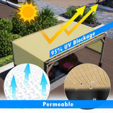 Amgo 8' W x 16' L Grey Pergola Canopy Replacement UPF50+ Top Cover, Commercial Grade 260GSM Sun Shade for Outdoor Patio, 95% UV Blockage, Stainless Steel Weighted Rods Included (We Make Custom Size) Amgo