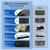 GOECI Puzzle Board 1500 Pieces, Rubber Puzzle Mat, Puzzle Mats for Jigsaw Puzzles 1000, Puzzles Board Roll Up to 1500pcs with 6 Sorting Trays Jigsaw Puzzles Mat Roll Up Jigsawn Pad Saver Keeper GOECI