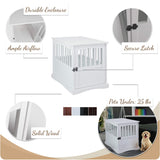 Casual Home Wooden Pet Crate, End Table, Medium, New Walnut Casual Home
