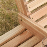 Outsunny 3-Seater Wooden Porch Swing, Patio Swing Bench with Folding Coffee Table, Cup Holders and Chains Included, 440lbs Weight Capacity, Natural Outsunny