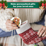 Ceramic Sublimation Ornaments Blank Christmas Personalized Ornament 20 PCS 3.5 Inch Round White Bulk DIY Chritsmas Tree Decoration WANZELONYO