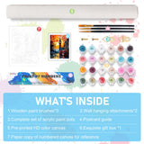 Paint by Numbers Kit for Adults Rolled Canvas - 16x20 Inch Big Ben Adult Paint by Number Kits on Canvas for Beginners, DIY Acrylic Oil Number Painting Kits with Gift Box for Home Wall Decor Gift Offito