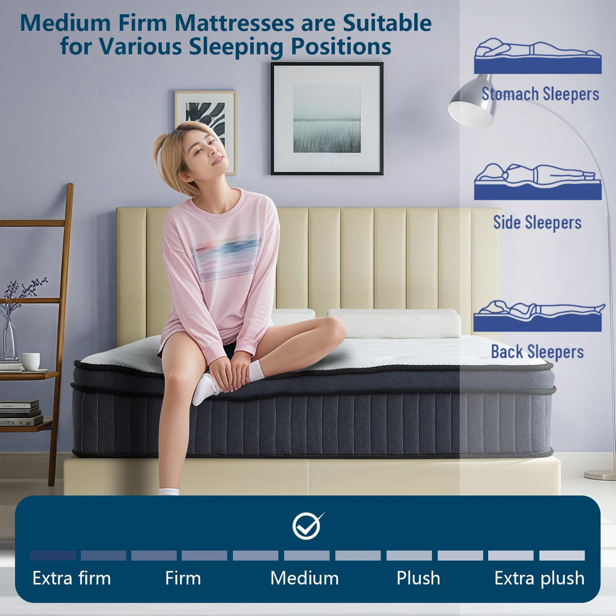 sofree bedding Full Size Mattresses, 12 Inch Memory Foam Hybrid Mattress, Pocket Spring Full Mattress in a Box for Motion Isolation, Strong Edge Support, Pressure Relief, Medium Firm, CertiPUR-US sofree bedding