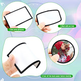 150 Pcs DIY Sublimation Patches Blank Iron on Patches Round Rectangle Blank Fabric Patches for Clothes Hat Shoes Bags Repair, 3 Shape Skyebed