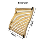 BESTNEWIE Flexible 19 Bars Bamboo Sauna Backrest, Cooler Than Wood, Complete with a Sauna Hat and a Seat Pad, Slip-Resistant Rubber Pad. Sauna Accessory Set (2 Pack) BESTNEWIE
