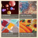 FHBUBPUP Diamond Painting Kits for Adults, Glow Butterfly Diamond Art Kits for Beginners, 5D DIY Full Drill Round Gem Art, Paint with Diamond Beads Craft Christmas Home Wall Decor 12x12 inch FHBUBPUP