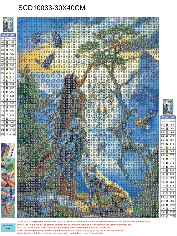 Native Indian Woman Dream Catch Tree Wolf DIY 5D Diamond Paint Kits for Adults Easy for Beginner Round Full Drill Diamond Art Painting Mosaic Craft for Home Decor 12x16inch(4) Generic