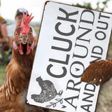 Smilelife Funny Chicken Gifts Chicken Cluck Around and Find Out Tin Sign for Home Farm Chicken Coop Farmhouse Kitchen Garden Decor 8 X 12 Inch (3021) Smilelife