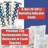 3D Printer Filament Storage Bags (Pack of 5): 5 Resealable 5 Mil Nylon/Plastic, 5 Large Oversize Rechargeable Clay Desiccant Drying Packs, 5 Humidity Indicator Cards by NetSellsIt NetSellsIt