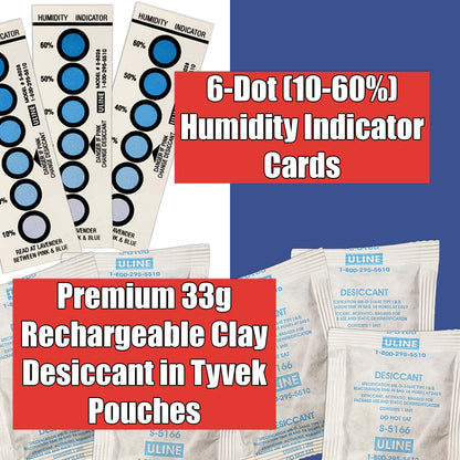 3D Printer Filament Storage Bags (Pack of 5): 5 Resealable 5 Mil Nylon/Plastic, 5 Large Oversize Rechargeable Clay Desiccant Drying Packs, 5 Humidity Indicator Cards by NetSellsIt - WoodArtSupply