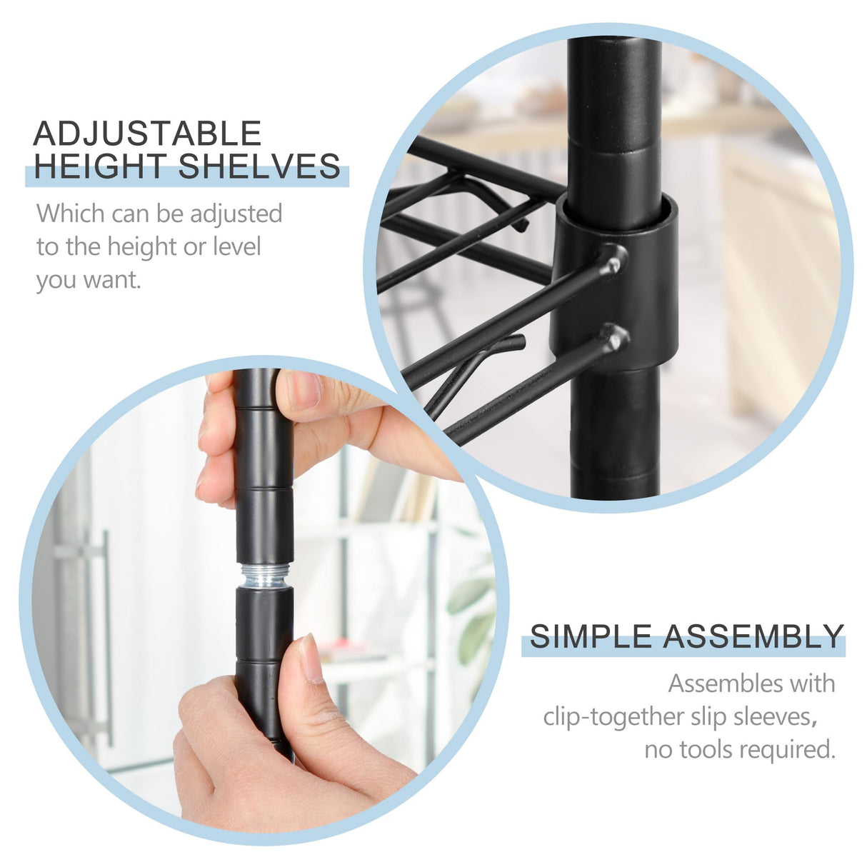 SUPER DEAL Black 4-Shelf Heavy Duty Storage Wire Shelving Unit for Restaurant Garage Pantry Kitchen Garage Rack (36L x 14W x 54H) SUPER DEAL