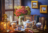 CASTORLAND 500 Piece Jigsaw Puzzle, Tea Time, Classic Interior, Old Fashioned Furniture, Oil lamp, Beautiful vase, Adult Puzzles, Castorland B-53070 Castorland