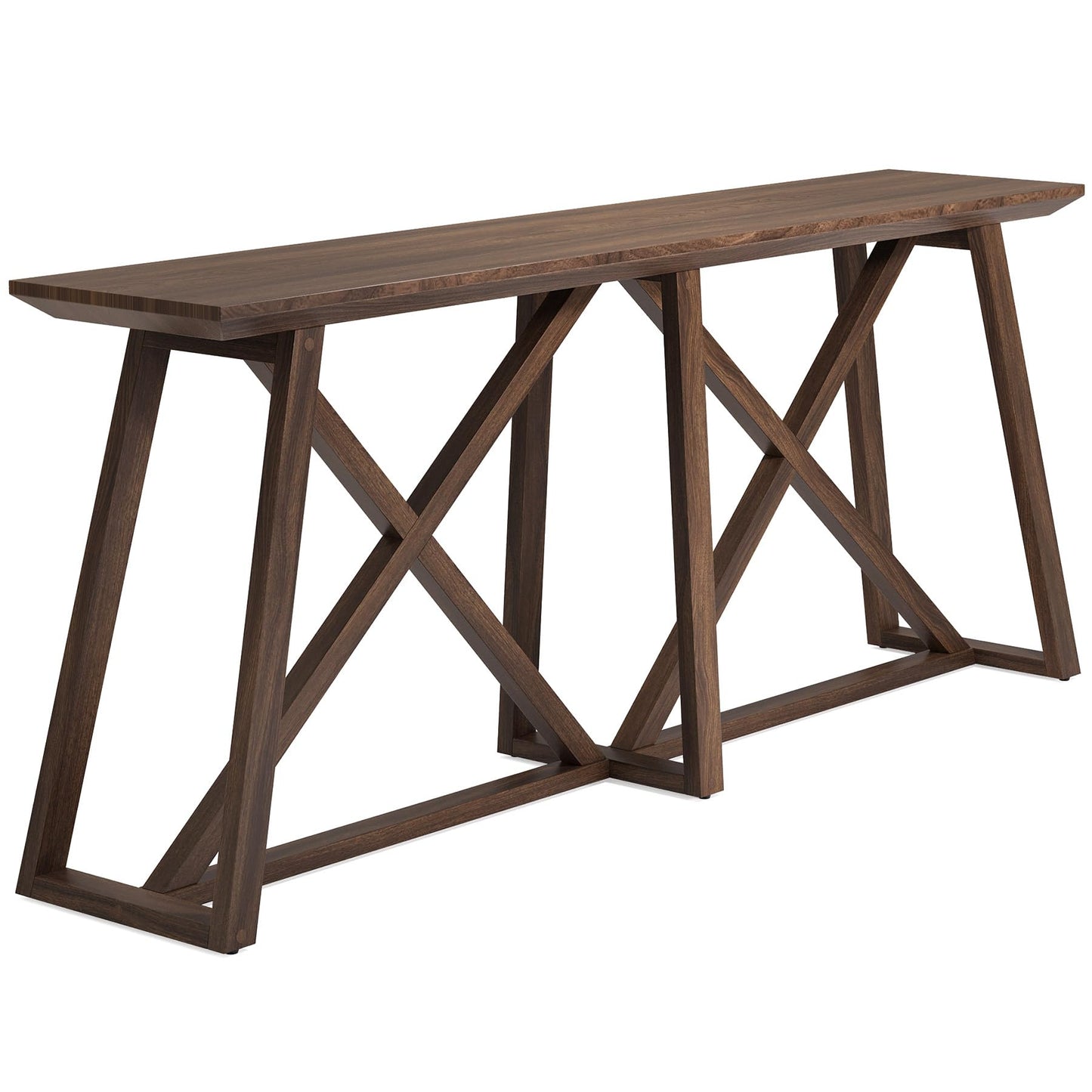 Tribesigns Farmhouse Console Table for Entryway: 70.9-Inch Extra Long Entryway Entry Table, Narrow Wooden Sofa Table Behind Couch for Hallway, Entrance, Foyer, Living Room, Rustic Brown - WoodArtSupply