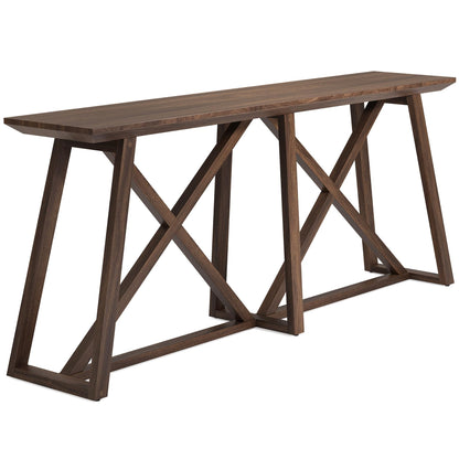 Tribesigns Farmhouse Console Table for Entryway: 70.9-Inch Extra Long Entryway Entry Table, Narrow Wooden Sofa Table Behind Couch for Hallway, Entrance, Foyer, Living Room, Rustic Brown - WoodArtSupply