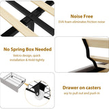 GarveeHome Upholstered Full Size Bed Frame with 2 Storage Drawers, Velvet Platform Bed Frame with Button Tufted Rivets Headboard, Heavy Duty, No Box Spring Needed, Easy Assembly, Beige GarveeHome