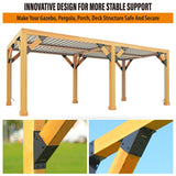 Wocepu 4pack 4x4 (Actual 3.5''x3.5'') Degree Angle Support Brackets, For Pergola, Gazebo, Deck Wood Frame Structures Provide Support 45° Degree Angle Bracket WOCEPU