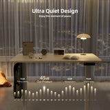 Claiks Electric Standing Desk Adjustable Height with Spacious Storage Bag, 48x24 Inch Stand Up Desk with Headphone Hook, Sit Stand Desk for Home Office Computer Workstation, White Claiks