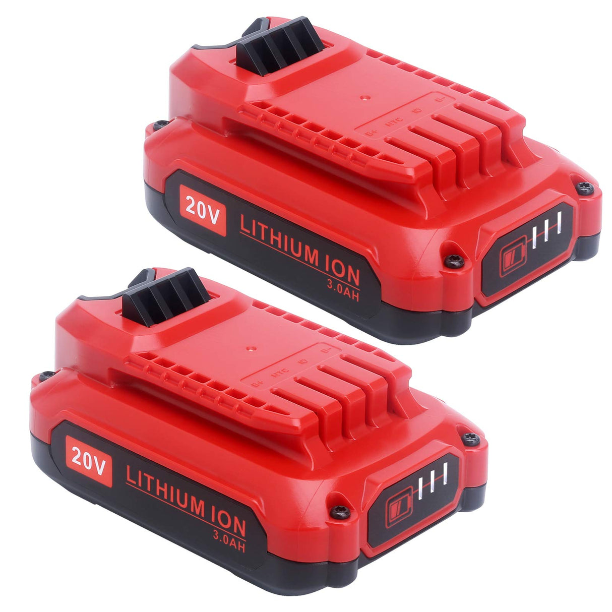 ELEFLY 2 Pack 20V 3.0Ah Lithium Battery Compatible with Craftsman 20V Battery CMCB201 CMCB202-2 CMCB204-2, Compatible with Craftsman V20 Series 20V Max Cordless Power Tools ELEFLY