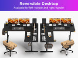 WALKINGDESK 63x55 Inches Reversible L Shaped Standing Desk, Height Adjustable With Cup Holder, Electric Corner Computer Workstation, Sit Stand up Home Office, Ergonomic Gaming, Black WALKINGDESK