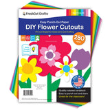 FreshCut Crafts: 280 Pieces of DIY Flower Cutouts with IDEA Guide - 2-Sided Punch Out Tulips, Daisies, Daffodils, Flowers Ideal for Spring Craft Projects, and Mother's Day DIY Gift Craft FreshCut Crafts