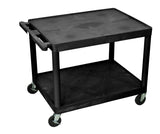 LUXOR LP27-B 27"H AV Cart - Two Shelves Luxor