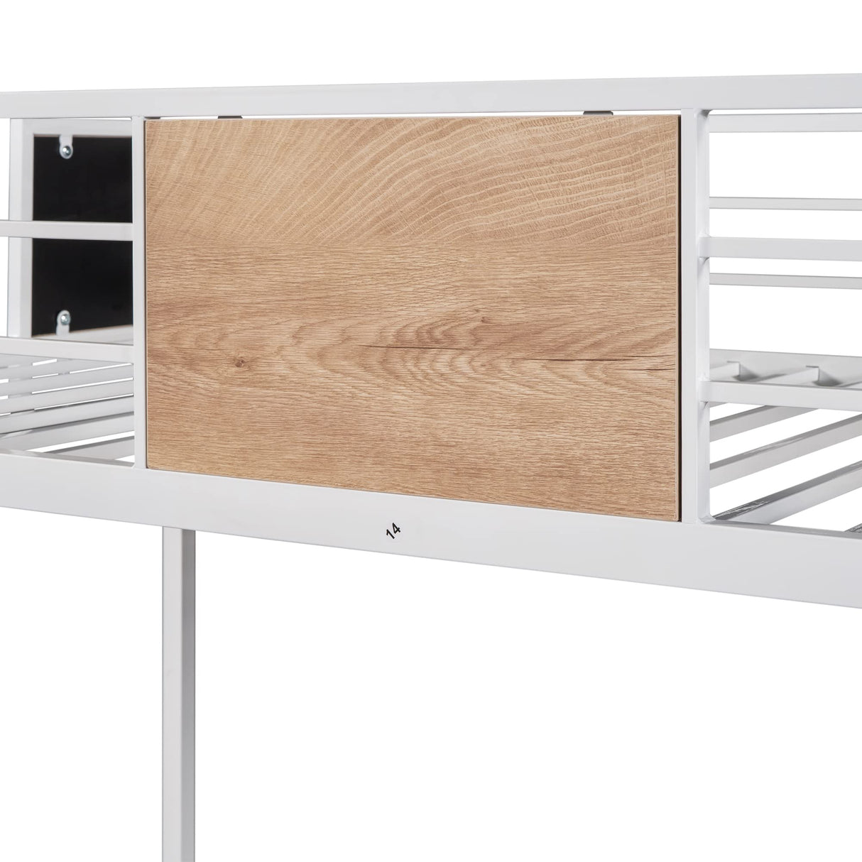 Olela Twin Over Full Metal Bunk Beds with Trundle Bed,Heavy Duty Metal Bed Frame with Safety Rail 2 Side Ladders for Boys Girls Adults,No Box Spring Needed (White Frame) Olela