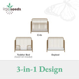Little Seeds Ivy 3-in-1 Convertible Metal Crib, JMPA Certified, Gold Little Seeds